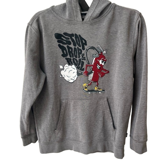 Vans Other - VANS Hooded Sweatshirt Size L Grey Pullover Hooded Streetwear Skater